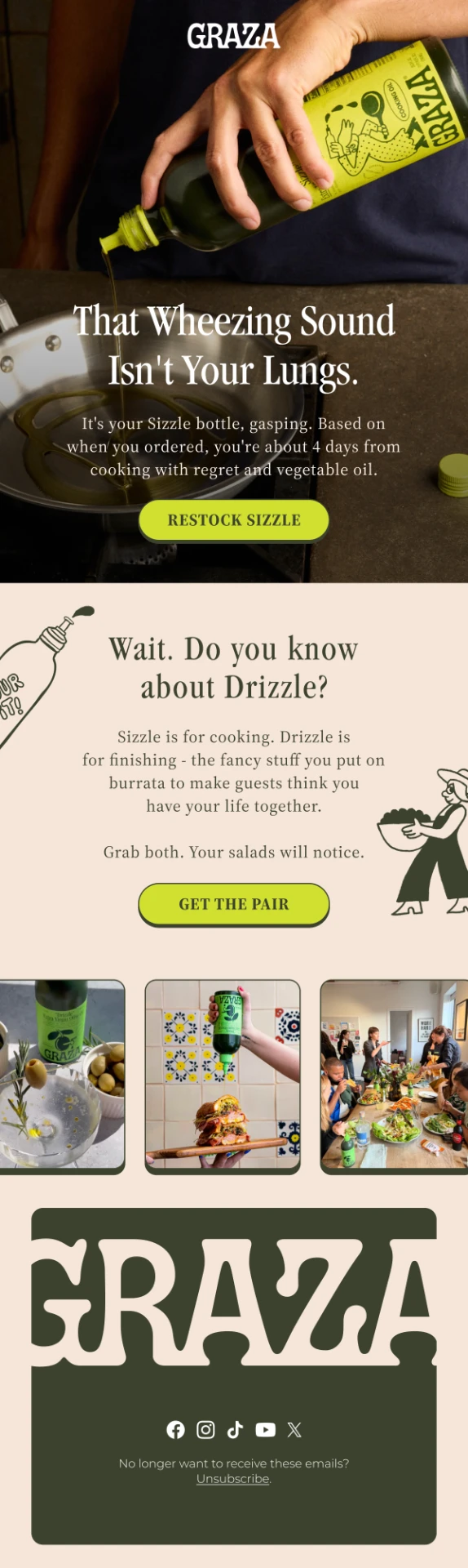 Graza cross-sell email design
